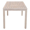 Yeah Depot - Outdoor Dining Set Patio Dining table and Chairs with Rattan Backrest and Removable Cushions for Patio and Backyard, White Washed