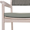 Yeah Depot - Outdoor Dining Set Patio Dining table and Chairs with Rattan Backrest and Removable Cushions for Patio and Backyard, White Washed