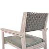 Yeah Depot - Outdoor Dining Set Patio Dining table and Chairs with Rattan Backrest and Removable Cushions for Patio and Backyard, White Washed