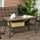 Yeah Depot - Outsunny Patio PE Rattan Coffee Table with Storage Shelf, Hand-Woven Wicker Outdoor Side Table, 2-Layer Storage Table with Wood-plastic Composite Top, for Garden, Porch, Backyard, Mixed Brown