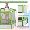 Yeah Depot - 55'' Toddlers Trampoline with Safety Enclosure Net and Balls, Indoor Outdoor Mini Trampoline for Kids