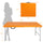 Yeah Depot - 4ft Orange Portable Folding Table Indoor&Outdoor Maximum Weight 135KG Foldable Table for Camping