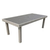 Yeah Depot - Balcones Outdoor Furniture, Wicker Rectangular Dining Table, Gray