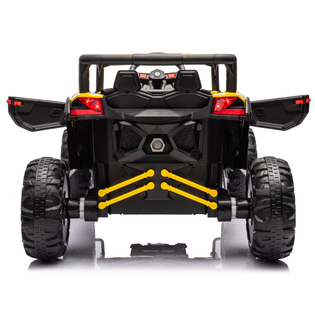 Yeah Depot - 12V Ride On Car with Remote Control,UTV ride on for kid,3-Point Safety Harness, Music Player (USB Port/Volume Knob/Battery Indicator), LED Lights, High-Low Speed Switch - Off-Road Adventure for Kids
