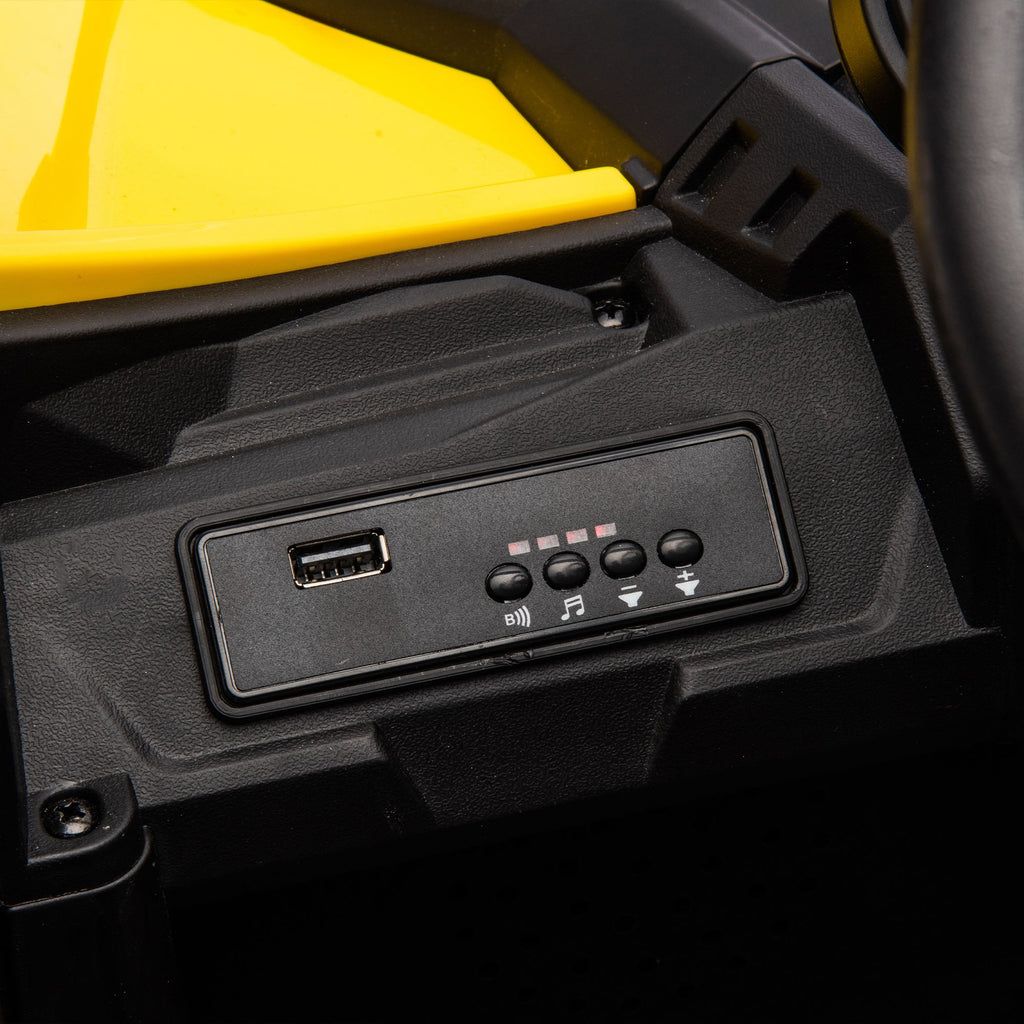 Yeah Depot - 12V Ride On Car with Remote Control,UTV ride on for kid,3-Point Safety Harness, Music Player (USB Port/Volume Knob/Battery Indicator), LED Lights, High-Low Speed Switch - Off-Road Adventure for Kids