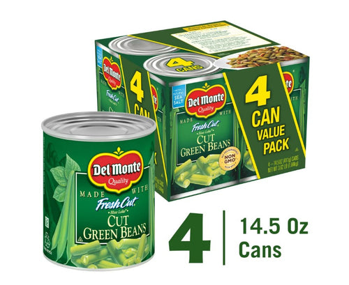 Flexile - Del Monte Fresh Cut Green Beans 14.5 oz Can 4 Pack