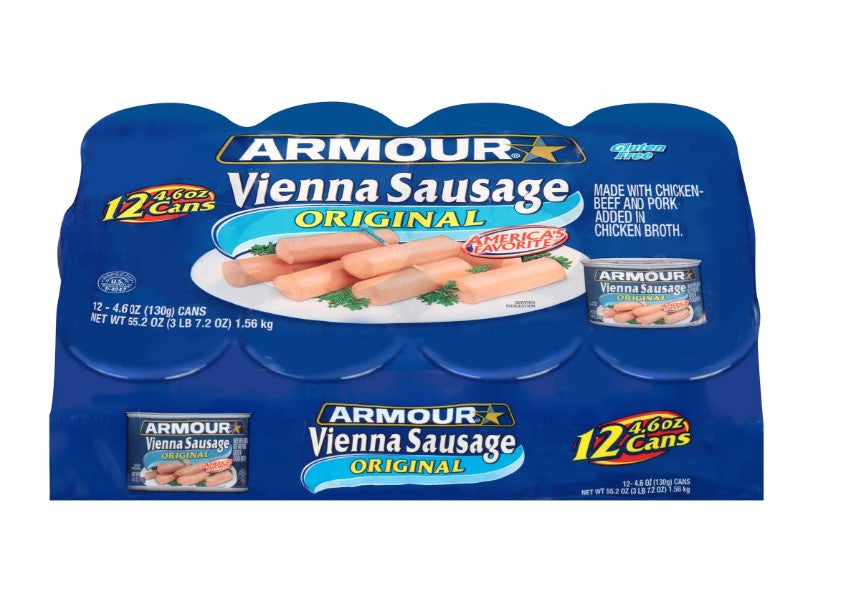 Flexile - Armour Original Vienna Sausage, Original, 4.6 oz Can, 12 Count