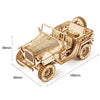 Smilegive - Robotime ROKR Army Jeep Car 3D Wooden Puzzle Model Toys Building Kits for Children Kids Birthday Christmas Gifts MC701 Dropship