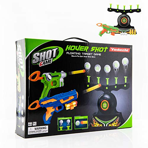 Smilegive - Shooting Targets for Nerf Guns Shooting Game Glow in The Dark Floating Ball Target Practice Toys for Kids Boys Hover Shot 1 Blaster Toy Gun 10 Soft Foam Balls 3 Darts Gift- Amazon Platform Banned