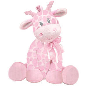 First & Main Inc. - Jingles Giraffe (pink) --11'' sitting