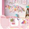inQ Boutique - 11-in-1 Dinosaur Activity Wall Busy Board Panels-- Wooden Sensory Toy-Pink