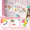 inQ Boutique - 11-in-1 Dinosaur Activity Wall Busy Board Panels-- Wooden Sensory Toy-White