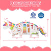 inQ Boutique - 11-in-1 Dinosaur Activity Wall Busy Board Panels-- Wooden Sensory Toy-White