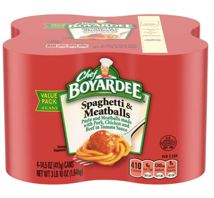 Chef Boyardee Spaghetti and Meatballs, Microwave Pasta, 4 Pack, 14.5 oz