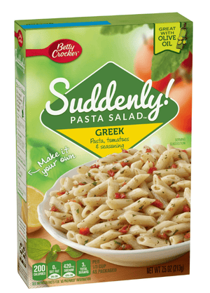Suddenly Pasta Salad Greek with Tomatoes & Seasoning, 7.5 oz Box