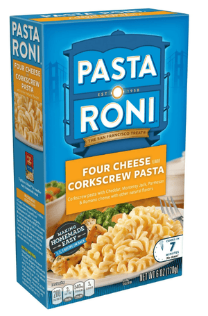 Pasta Roni Four Cheese Corkscrew Pasta, 6oz Box