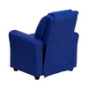 Contemporary Blue Vinyl Kids Recliner with Cup Holder and Headrest - Flash Furniture