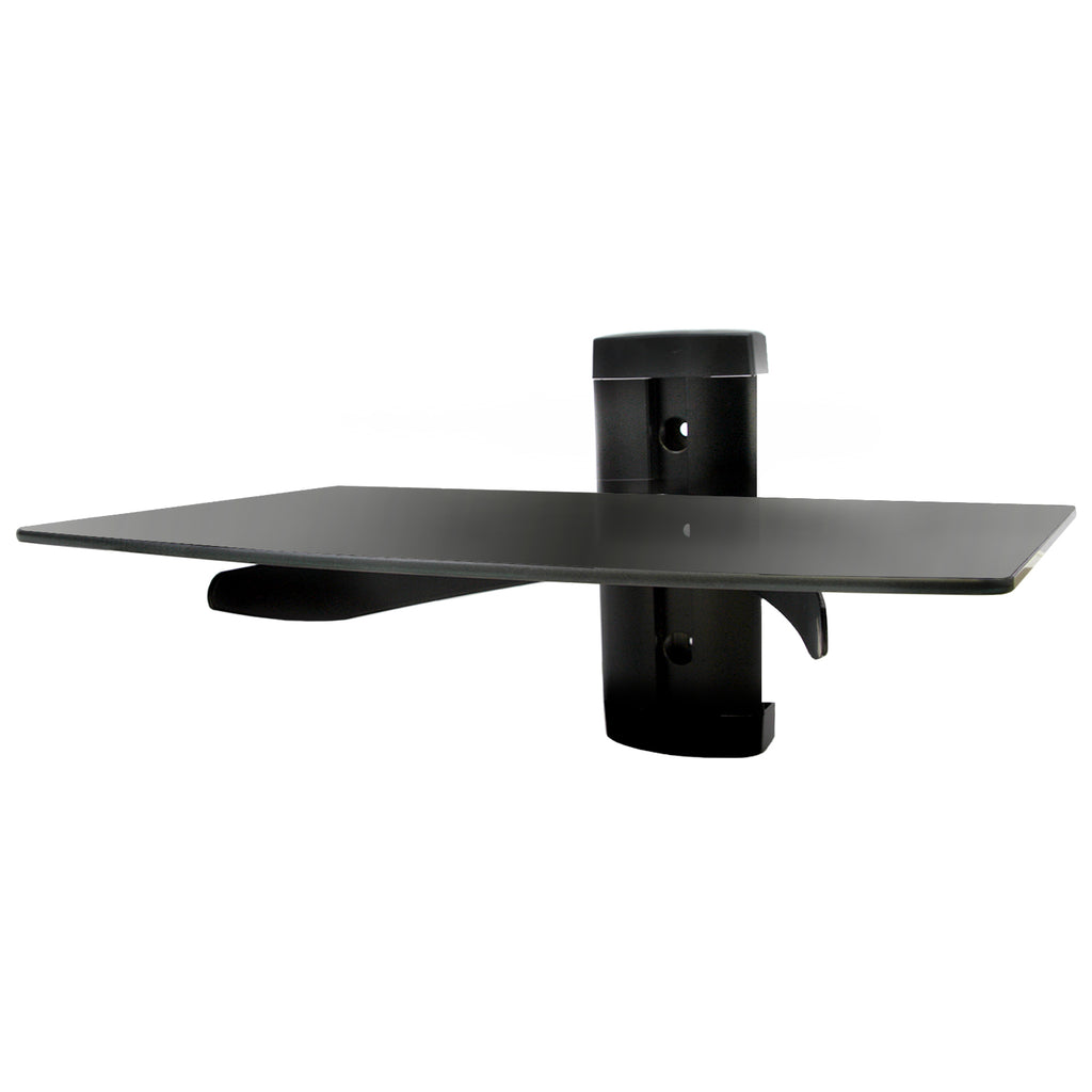 Megamounts MegaMounts Tempered Glass Single Stud 22 Pound Shelf Wall Mount