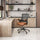 Mid-Back Mesh Task Office Chair with Height Adjustable Arms. Color: Brown - Techni Mobili
