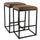 Elama  2 Piece Faux Leather Bar Chair in Brown with Black Base