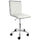 Elama  Faux Leather Adjustable Rolling Office Chair in White