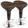 Elama  2 Piece Adjustable Backless Wicker Bar Stool in Brown with Chrome Base