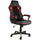 Elama  High Back Adjustable Faux Leather Office Chair with Mesh and Fabric in Black and Red Trim
