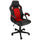Elama  High Back Adjustable Faux Leather and Mesh Office Chair in Black and Red