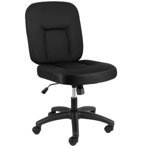 Elama  Mid Back Adjustable Fabric Office Chair in Black