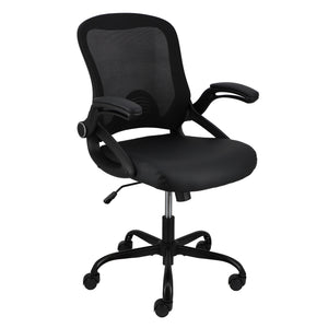 Elama  Mid Back Adjustable Mesh and Fabric Office Chair in Black