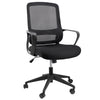 Elama  Mid Back Adjustable Mesh and Fabric Office Chair in Black