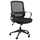 Elama  Mid Back Adjustable Mesh and Fabric Office Chair in Black