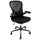 Elama  Mid Back Adjustable Mesh and Fabric Rolling Office Chair in Black