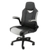 Elama  High Back Adjustable Faux Leather Office Chair in Black and Gray