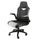 Elama  High Back Adjustable Faux Leather Office Chair in Black and Gray