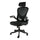 Elama  High Back Adjustable Mesh and Fabric Office Chair in Black and Gray with Adjustable Head Rest
