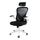 Elama  High Back Adjustable Mesh and Fabric Office Chair in White and Black with Adjustable Head Rest