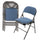 Elama  4 Piece Metal Folding Chair with Padded Seats in Dark Blue