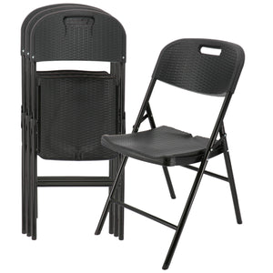 Elama  4 Piece Indoor and Outdoor Rattan Folding Chair