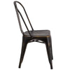 Commercial Grade Distressed Copper Metal Indoor-Outdoor Stackable Chair - Flash Furniture