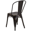 Commercial Grade Distressed Copper Metal Indoor-Outdoor Stackable Chair - Flash Furniture