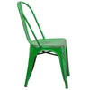 Commercial Grade Distressed Green Metal Indoor-Outdoor Stackable Chair - Flash Furniture