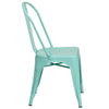 Commercial Grade Mint Green Metal Indoor-Outdoor Stackable Chair - Flash Furniture