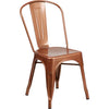 Commercial Grade Copper Metal Indoor-Outdoor Stackable Chair - Flash Furniture
