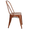 Commercial Grade Copper Metal Indoor-Outdoor Stackable Chair - Flash Furniture