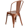 Commercial Grade Copper Metal Indoor-Outdoor Stackable Chair - Flash Furniture