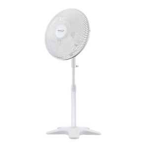 Brentwood  Kool Zone F-16SPW 3-Speed 16&rdquo; Oscillating Stand Fan, White
