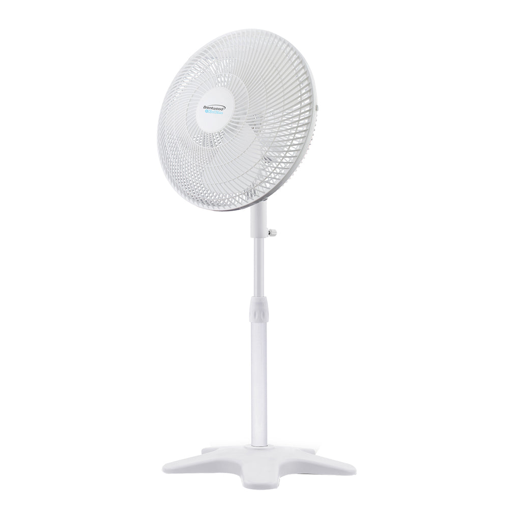 Brentwood  Kool Zone F-16SPW 3-Speed 16&rdquo; Oscillating Stand Fan, White