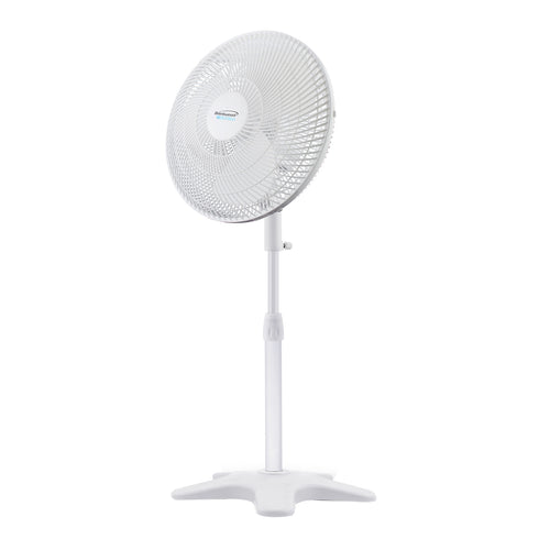 Brentwood  Kool Zone F-16SPW 3-Speed 16&rdquo; Oscillating Stand Fan, White
