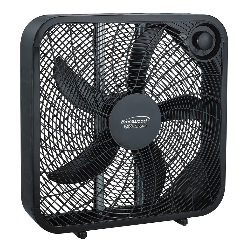 Brentwood  20 Inch Box Fan in Black